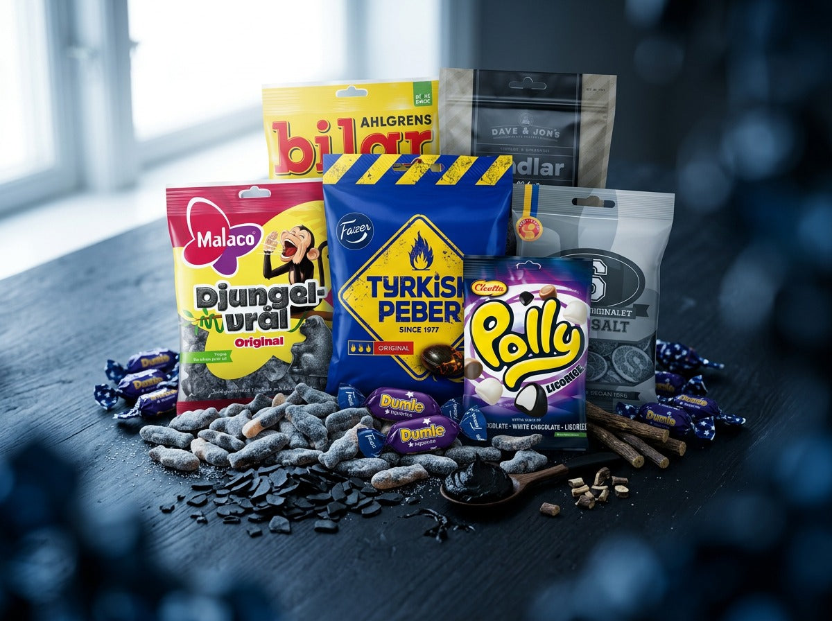 Authentic Swedish licorice assortment with salty salmiak and sweet liquorice classics from Sweden | Swedish Cravings