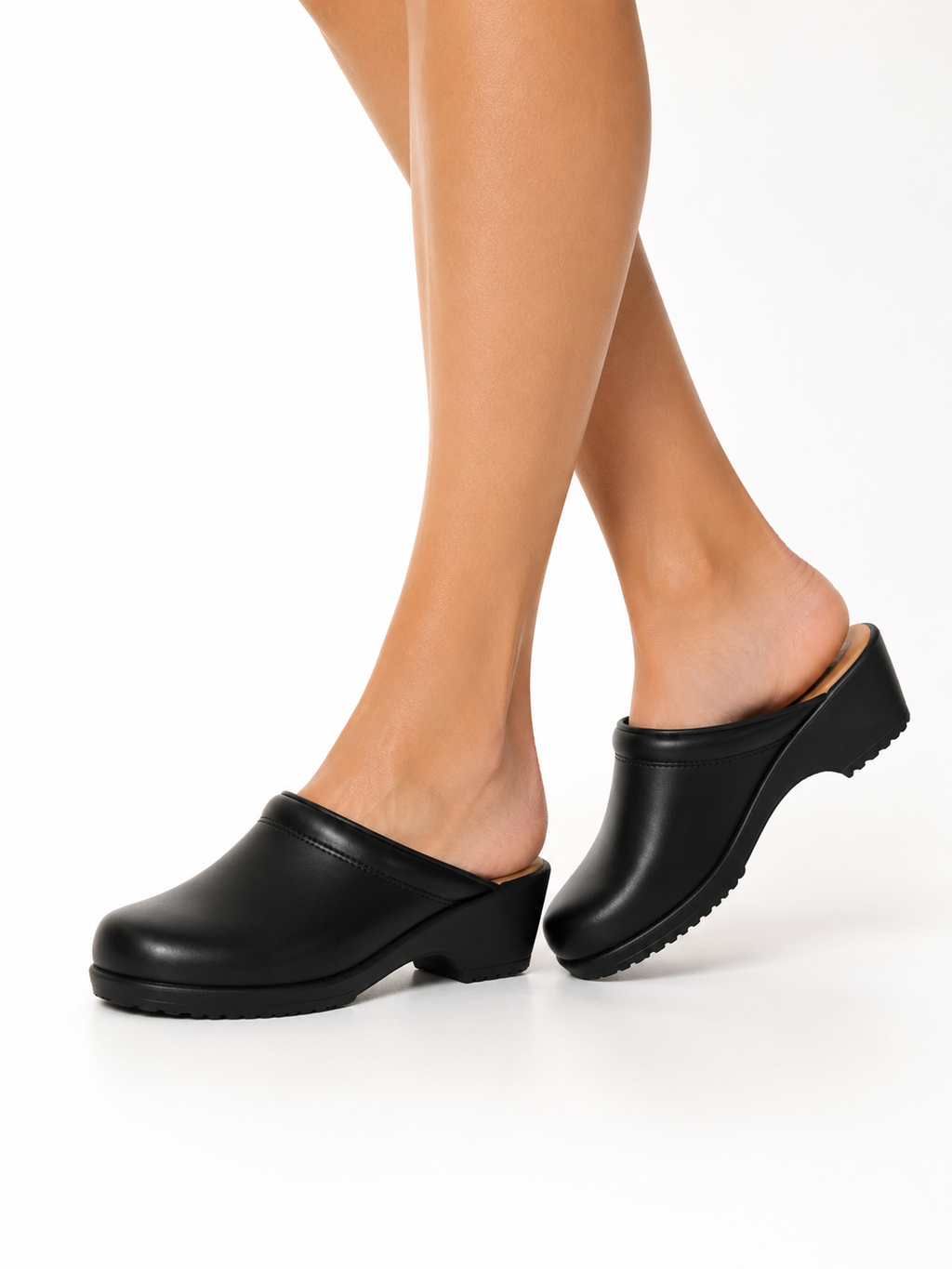 Vollsjö Luxury Leather Soft Clogs – Genuine Leather Comfort Slippers with Cushioned Footbed | Made in Sweden
