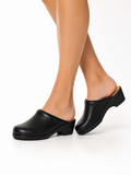 Vollsjö Luxury Leather Soft Clogs – Genuine Leather Comfort Slippers with Cushioned Footbed | Made in Sweden
