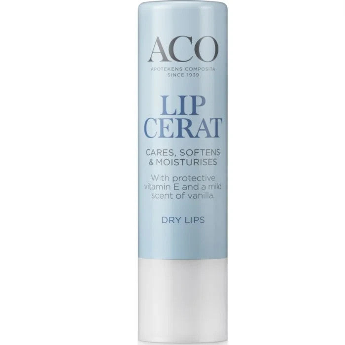 6 × ACO Lip Cerat 4.6g (0.16 oz) – Swedish Moisturizing Lip Balm for Dry & Chapped Lips