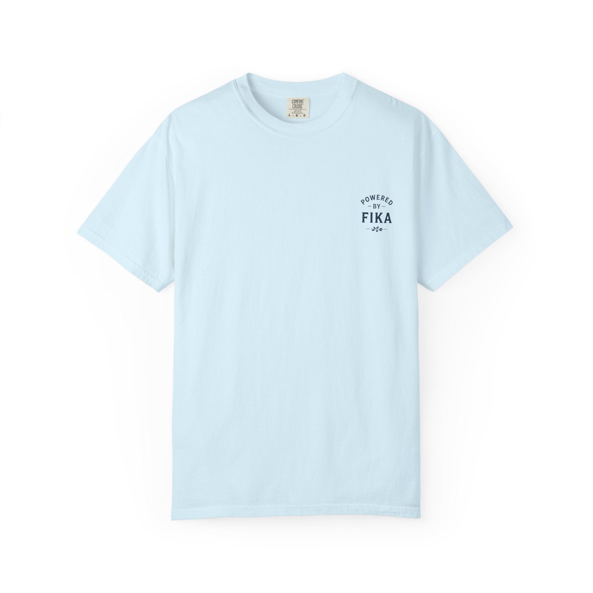 Powered by Fika™ – Slow Down • Enjoy • Repeat - Unisex T-shirt