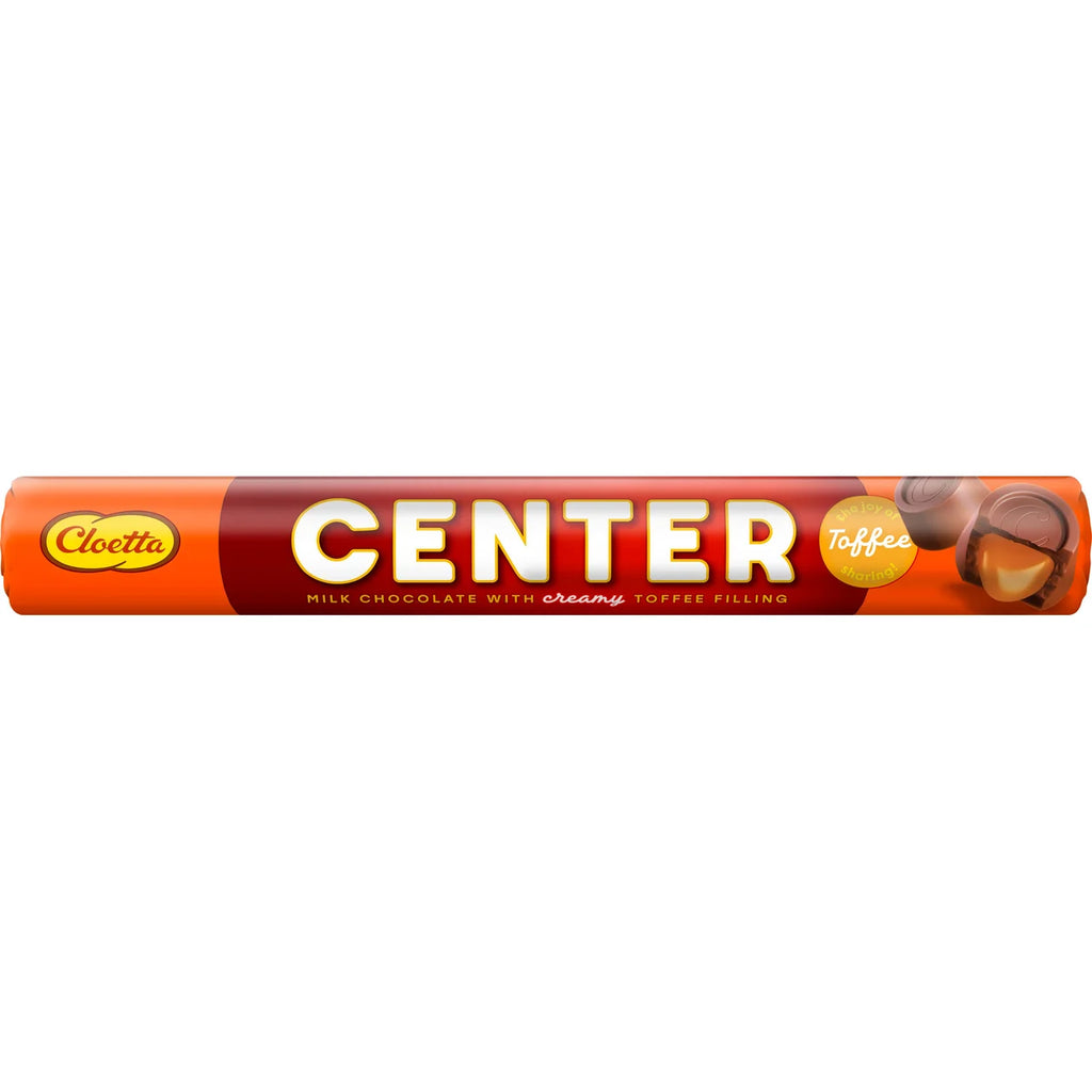 2 x Cloetta Center Original Chocolate Roll 78g (2.75 oz) – Swedish Milk Chocolate with Soft Caramel Filling