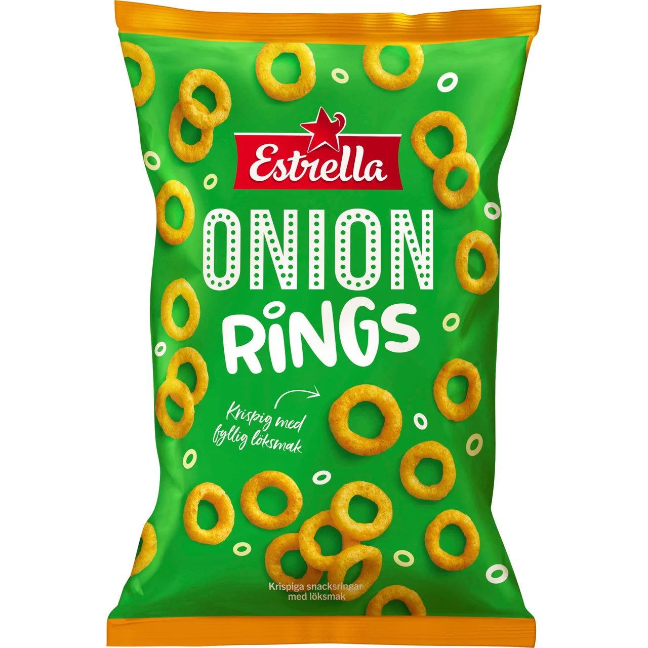 Estrella Onion Rings 3 × 200g (3 × 7.05 oz) – Authentic Swedish Crispy Onion-Flavored Corn Snacks