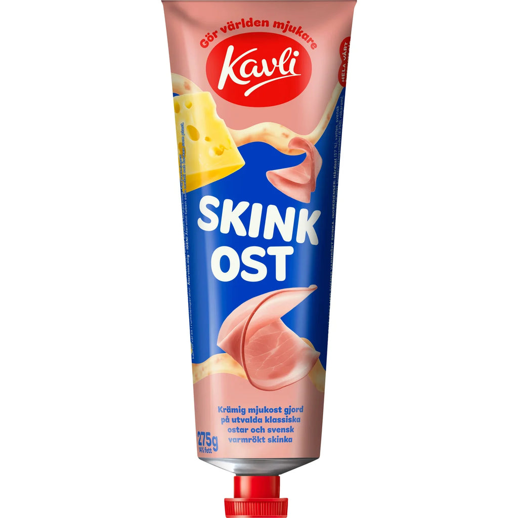 Kavli SkinkOst Ham Cheese Spread 275g (9.70 oz) – Authentic Swedish Creamy Cheese Spread with Ham