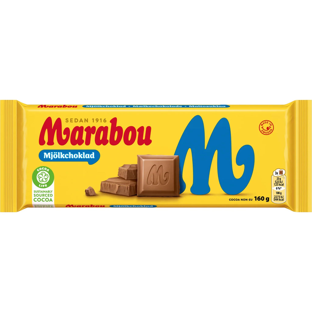 3 Bars of Marabou Milk Chocolate 160g (5.64 oz) – Authentic Swedish Creamy Milk Chocolate