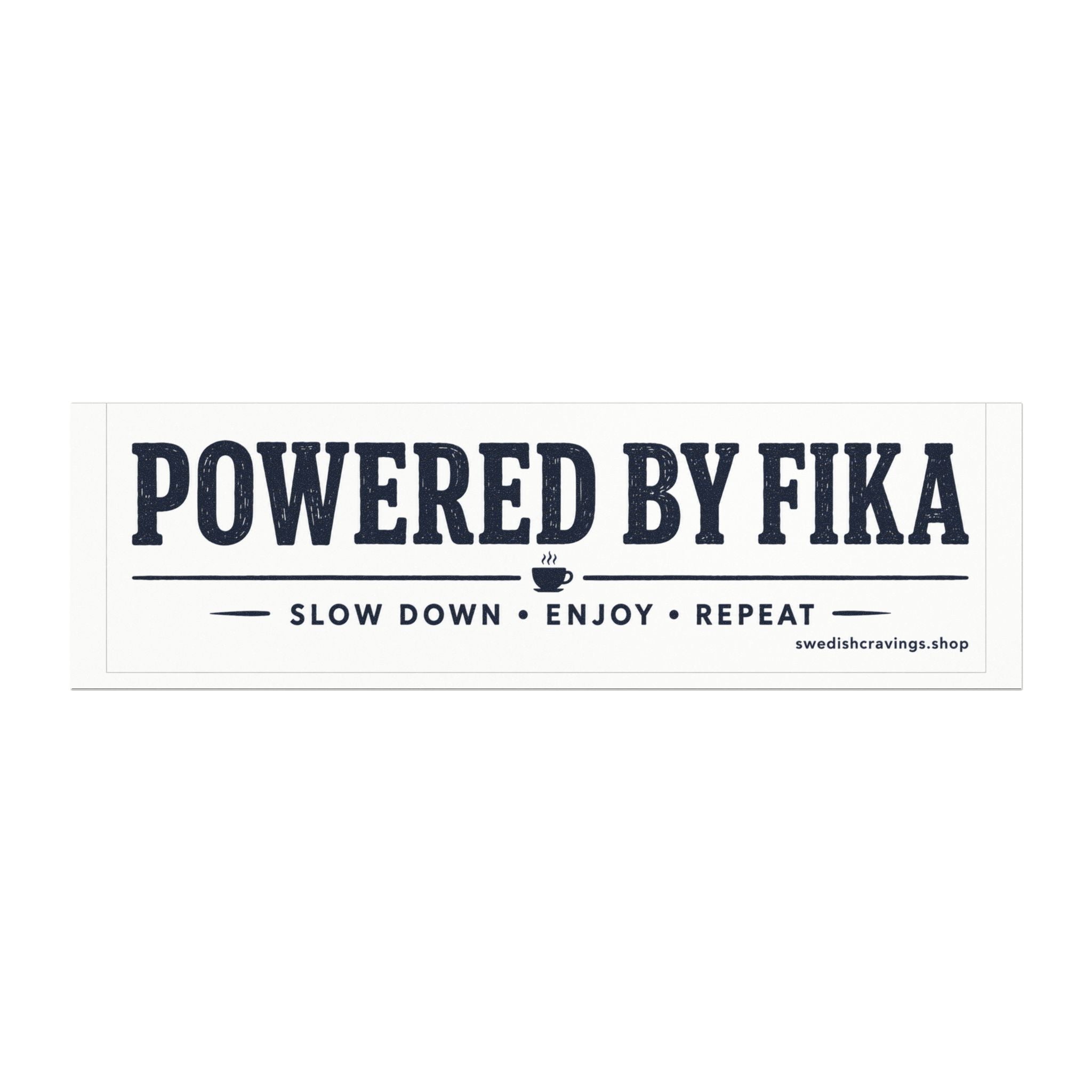 Powered by Fika™ Car Magnet – Premium Scandinavian Lifestyle Car Magnet