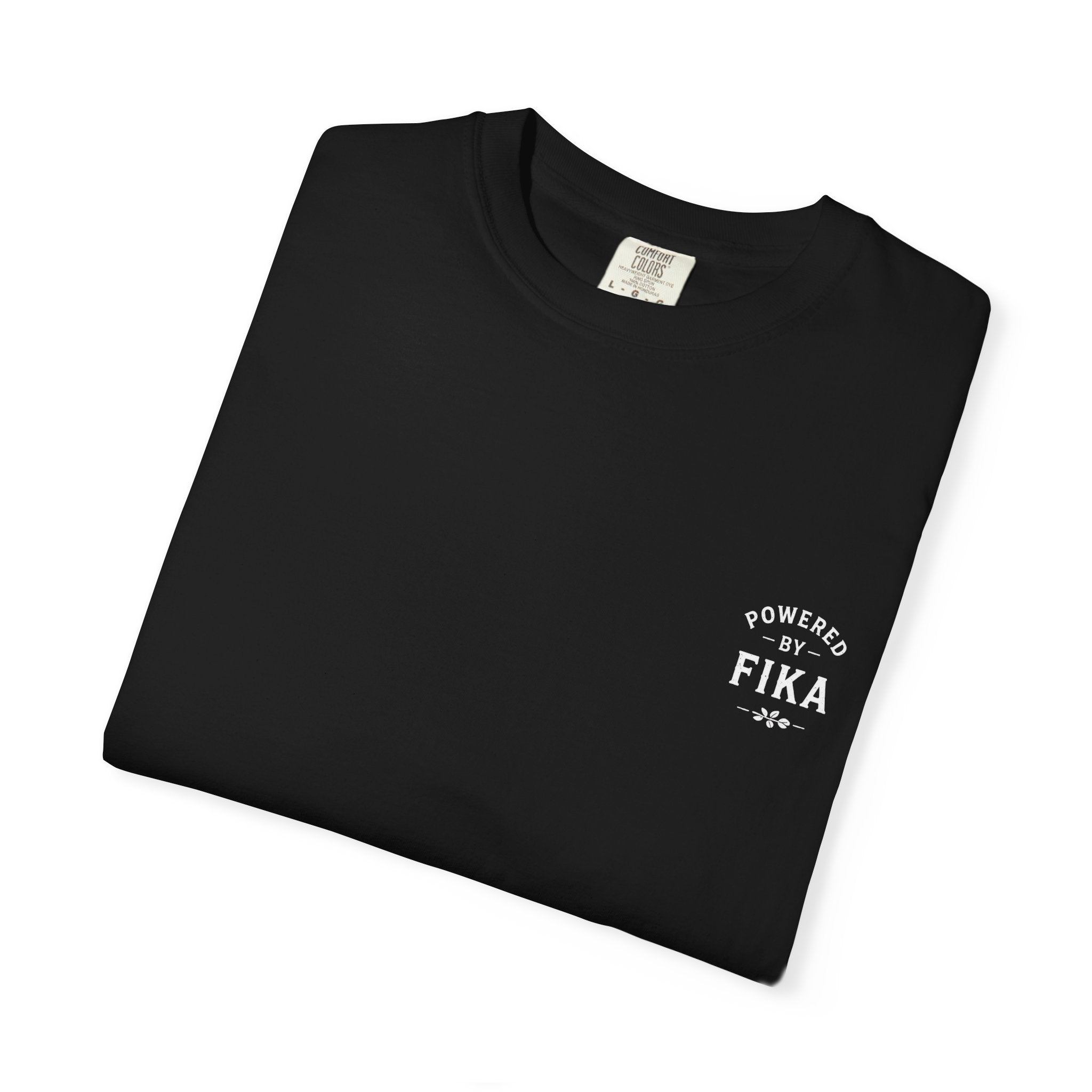 Powered by Fika™ – Slow Down • Enjoy • Repeat - Unisex T-shirt