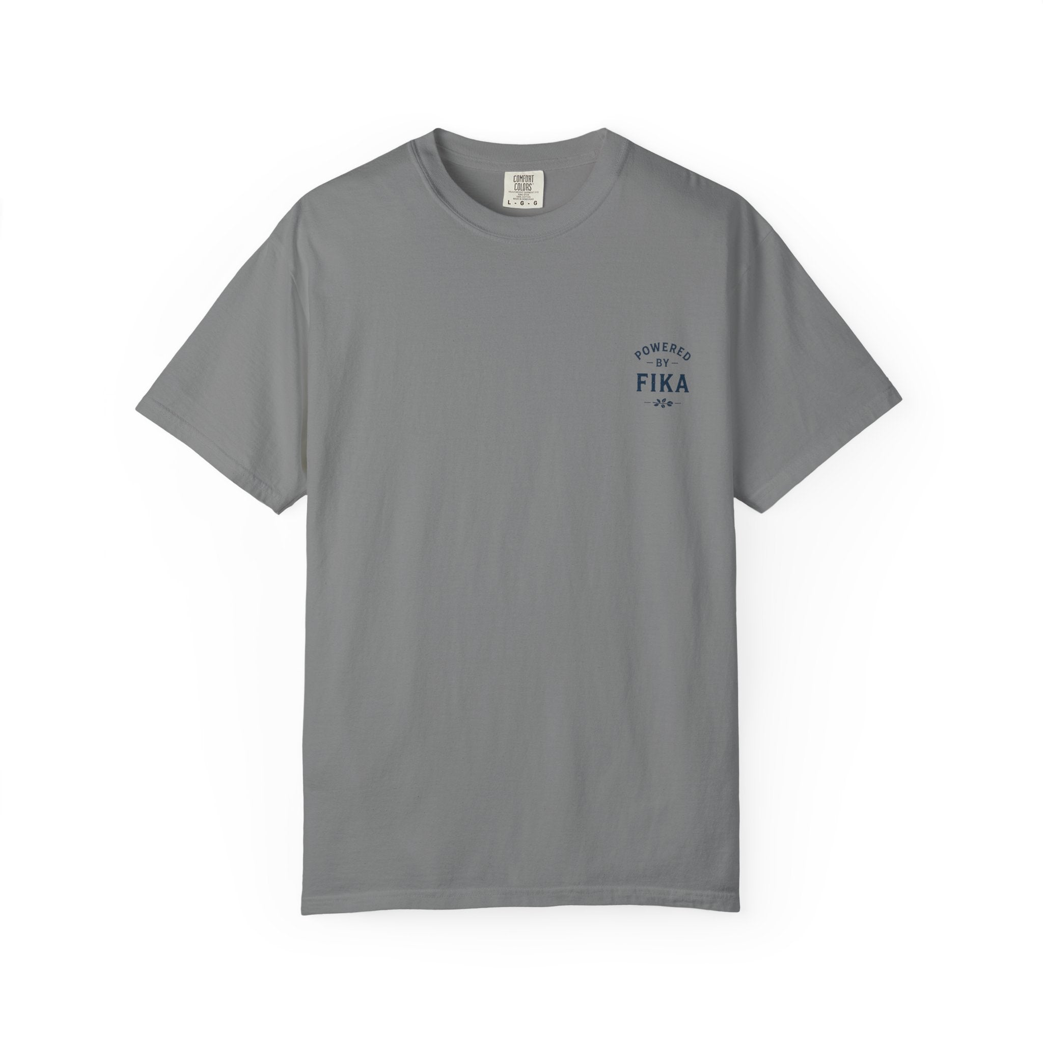 Powered by Fika™ – Slow Down • Enjoy • Repeat - Unisex T-shirt
