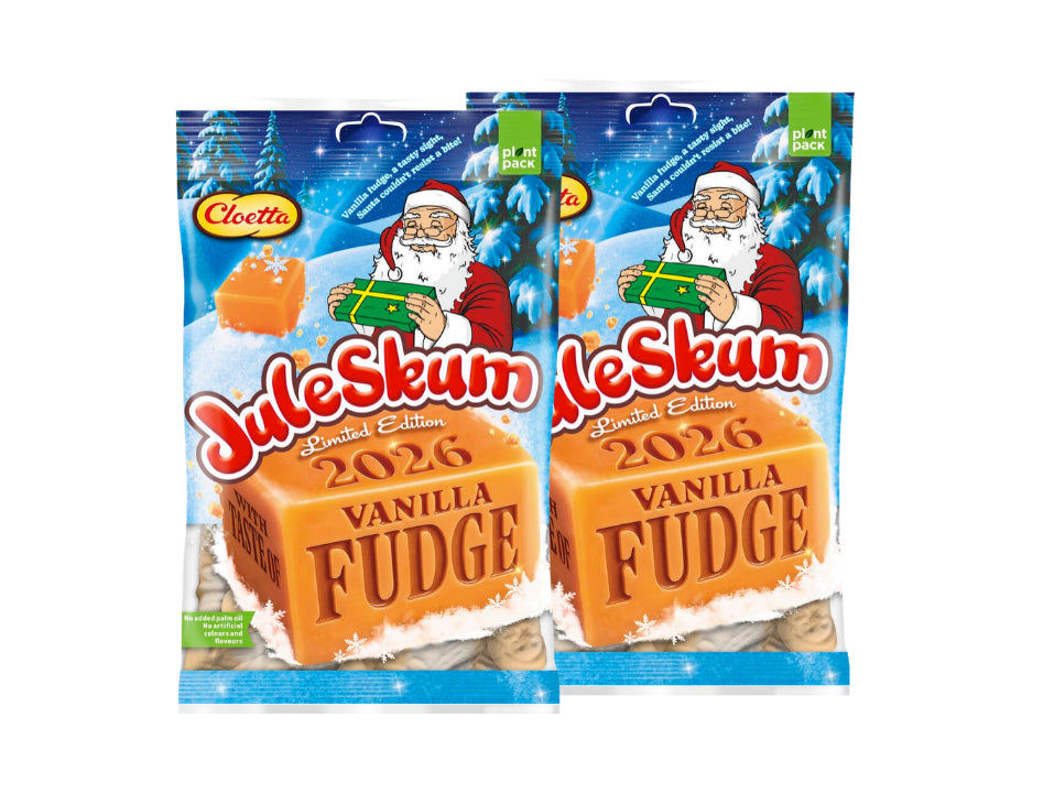 2 x Cloetta Juleskum Vanilla Fudge 100g Swedish Christmas foam candy 2026 edition
