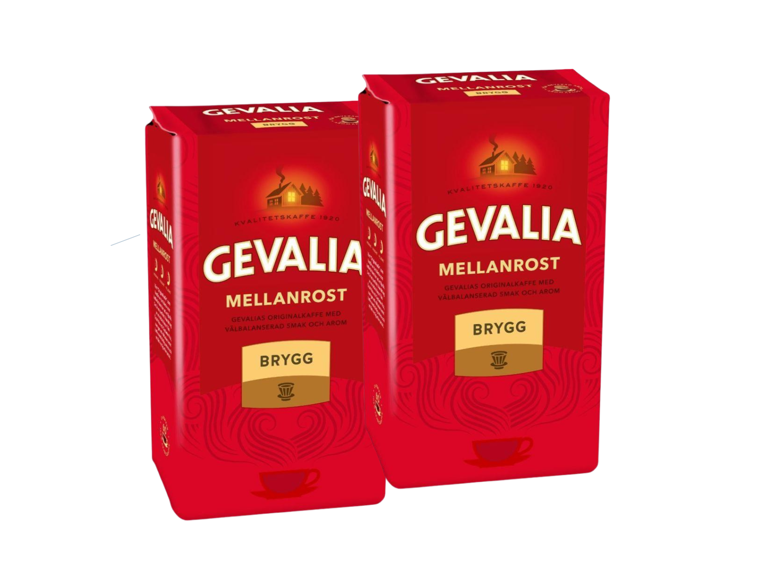 2 x Gevalia Mellanrost 450g – Swedish medium roast ground filter coffee, 100% Arabica
