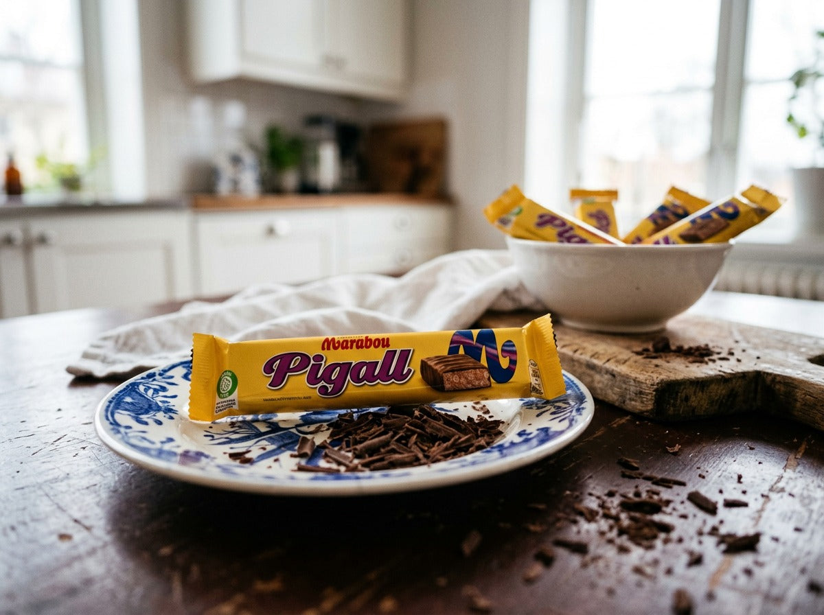 2 x Marabou Pigall Dubbel 40g – Swedish Milk Chocolate with Whipped Hazelnut Truffle and Crispy Rice, 80g (2.8 oz)
