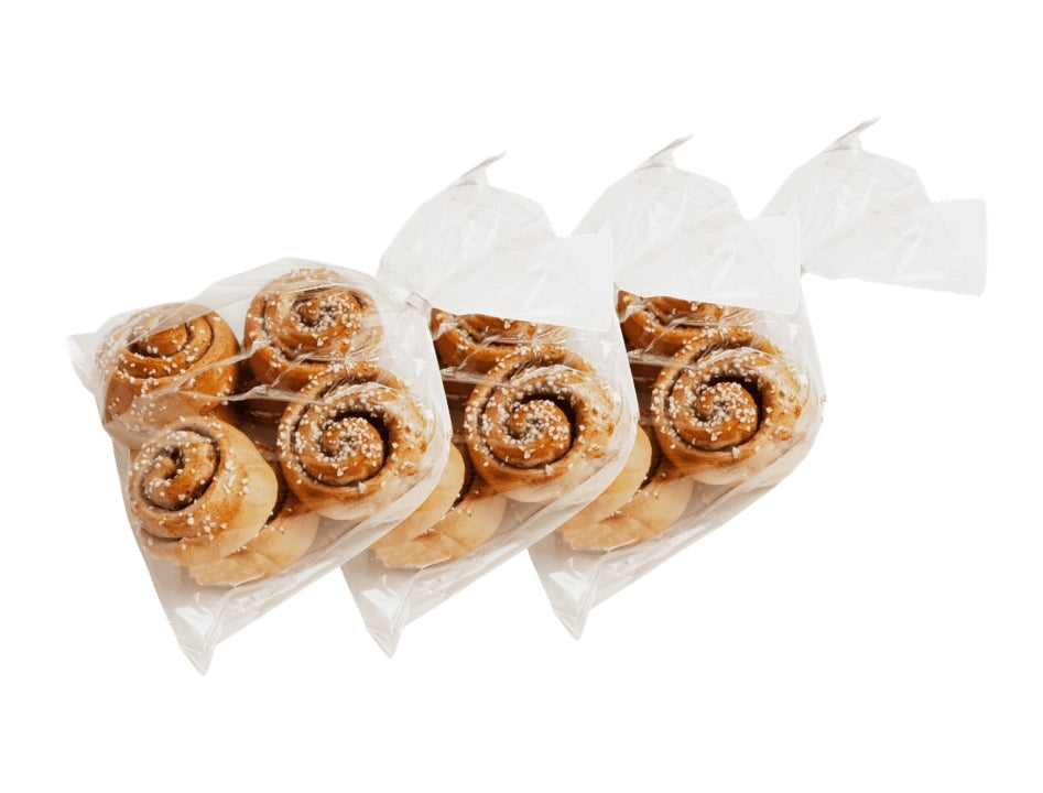 3 x Urshultsbagarn Kanelsnäckor 8-Pack 360g – soft Swedish cinnamon buns in spiral shape from Småland
