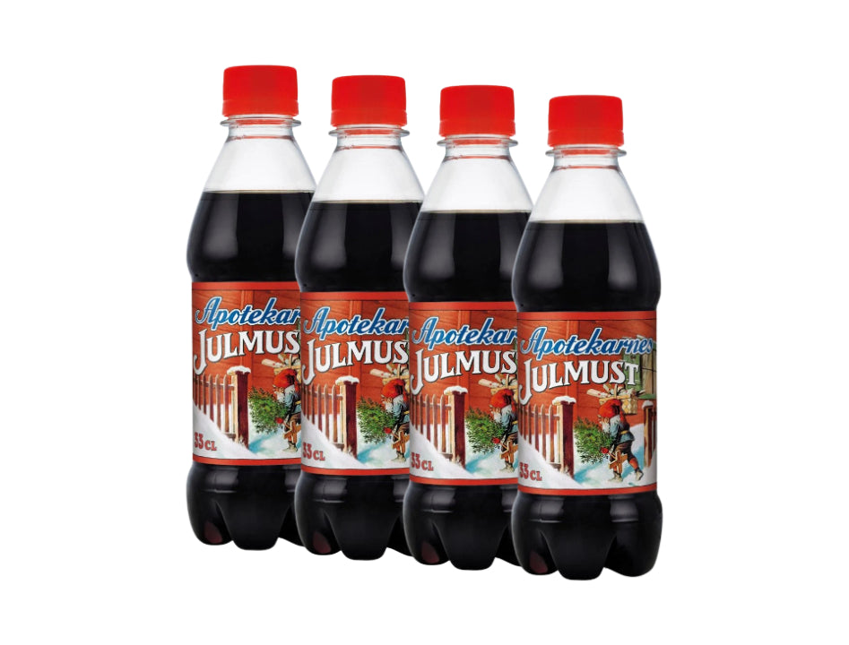 4 x Apotekarnes Julmust 33cl classic Swedish Christmas soft drink cans