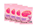 4 x BUBS Strawberry Vanilla Ovals 90g bags – Swedish sour foam candy with strawberry and vanilla flavour, vegan and gelatin-free

