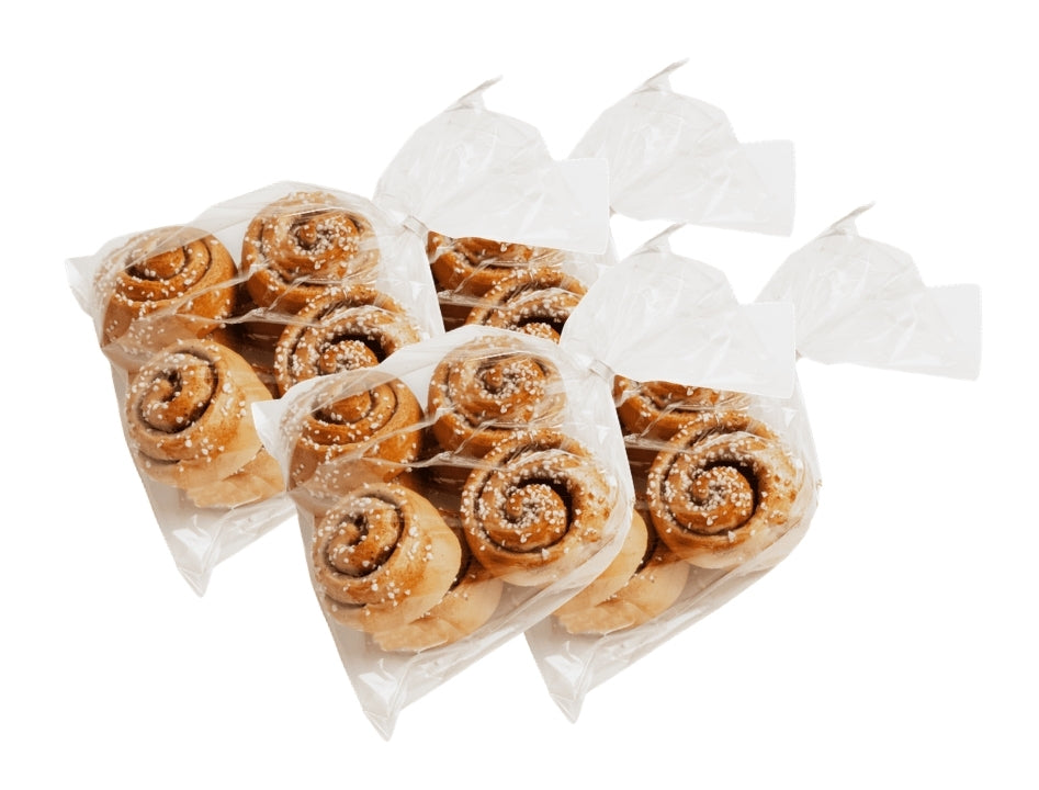 4 x Urshultsbagarn Kanelsnäckor 8-Pack 360g – soft Swedish cinnamon buns in spiral shape from Småland
