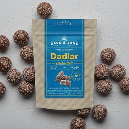 2 Pack Dave & Jons Dadlar Chokladboll - Dates with the taste of Swedish Chocolate Balls (125g / 4.40oz)