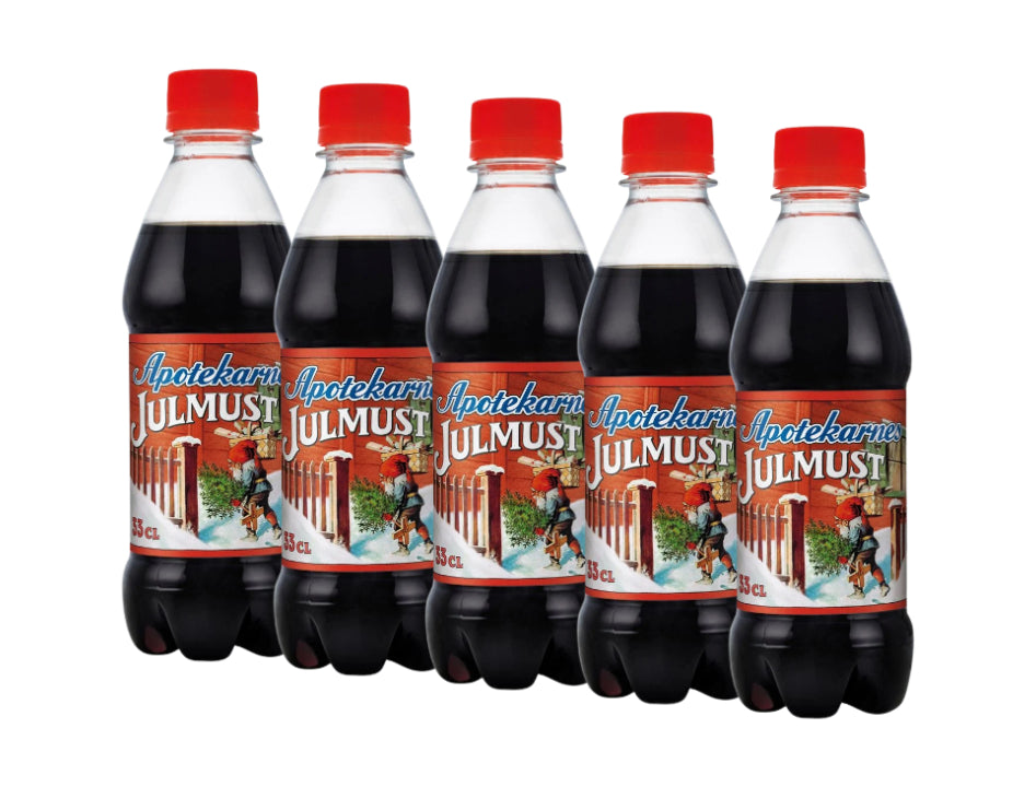 5 x Apotekarnes Julmust 33cl classic Swedish Christmas soft drink cans