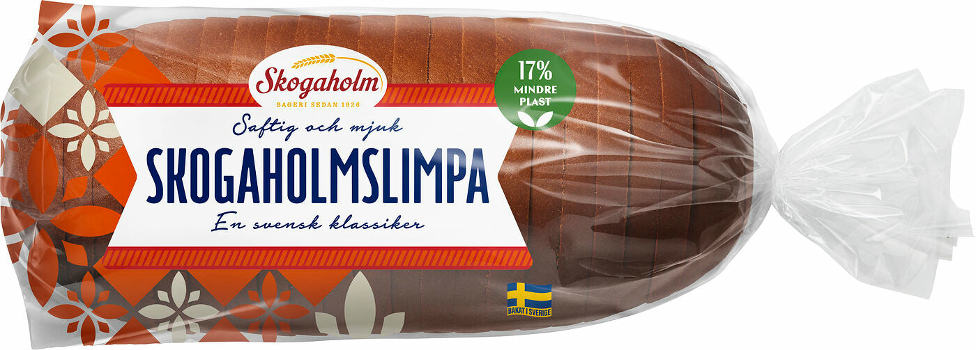 Skogaholm Skogaholmslimpa 775g (27.34 oz) – Authentic Swedish Sweet Rye Bread – Pre-Sliced