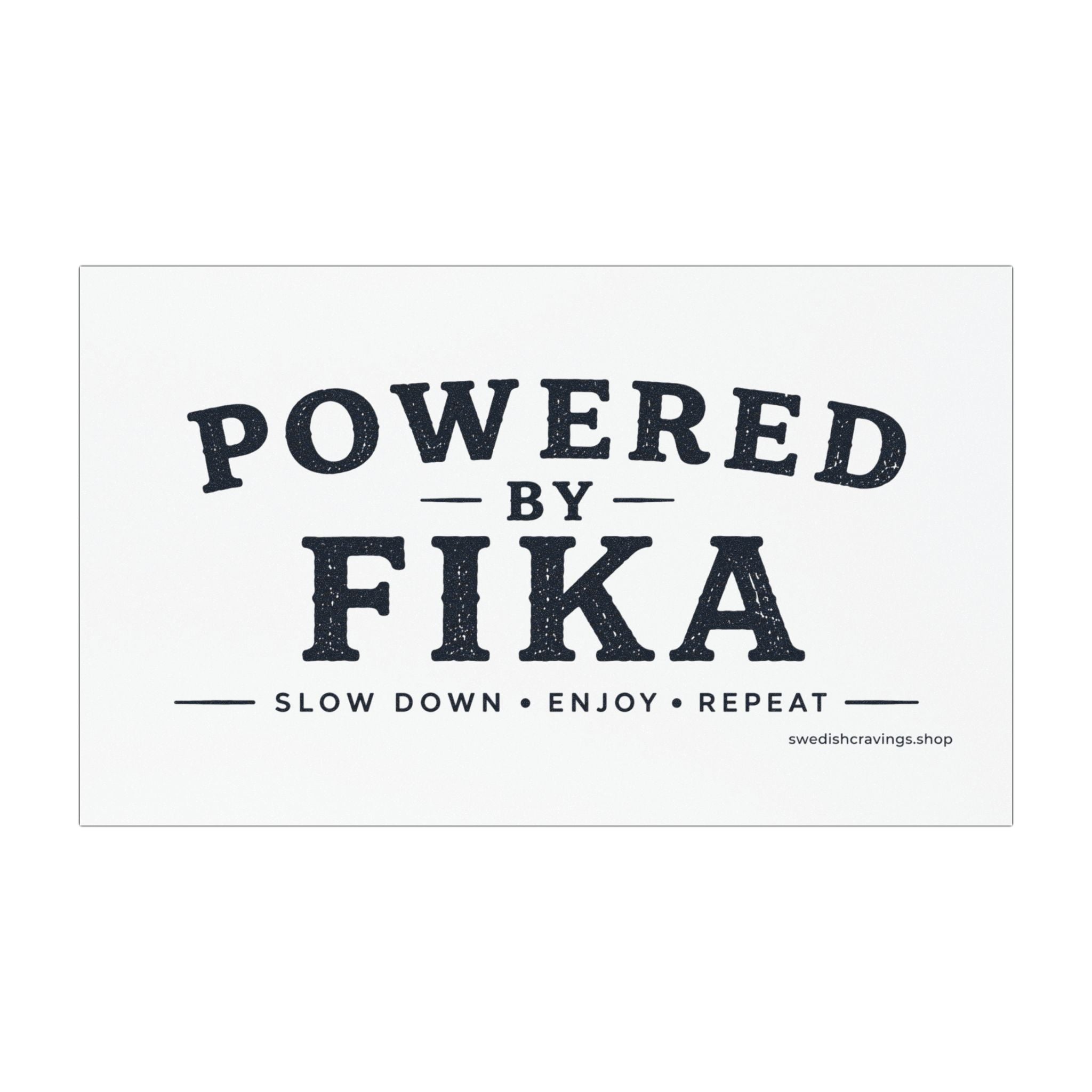 Powered by Fika™ Car Magnet – Premium Scandinavian Lifestyle Car Magnet
