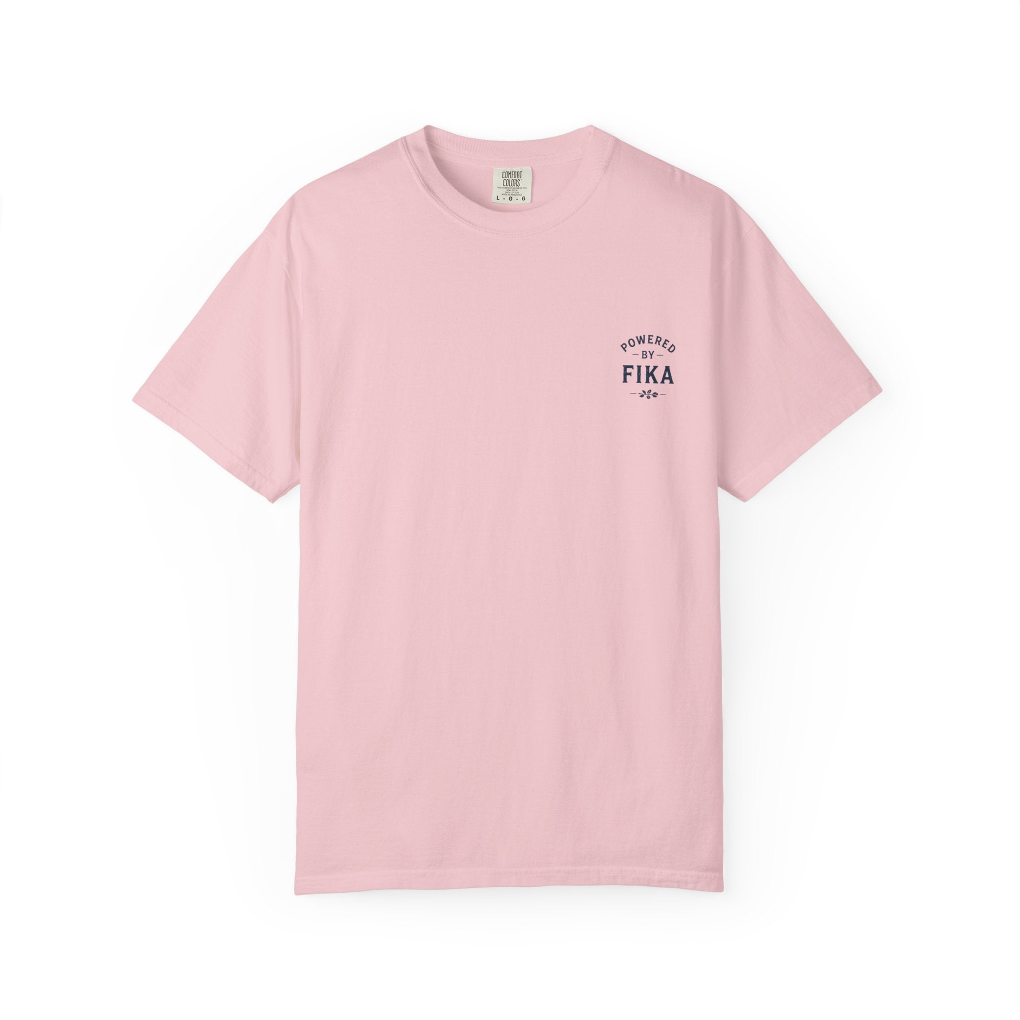 Powered by Fika™ – Slow Down • Enjoy • Repeat - Unisex T-shirt