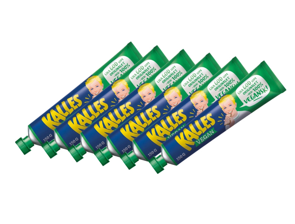6 x Kalles Vegan 150g tubes – Swedish plant-based seaweed caviar spread, 100% vegan, rich in Omega-3, made in Sweden

