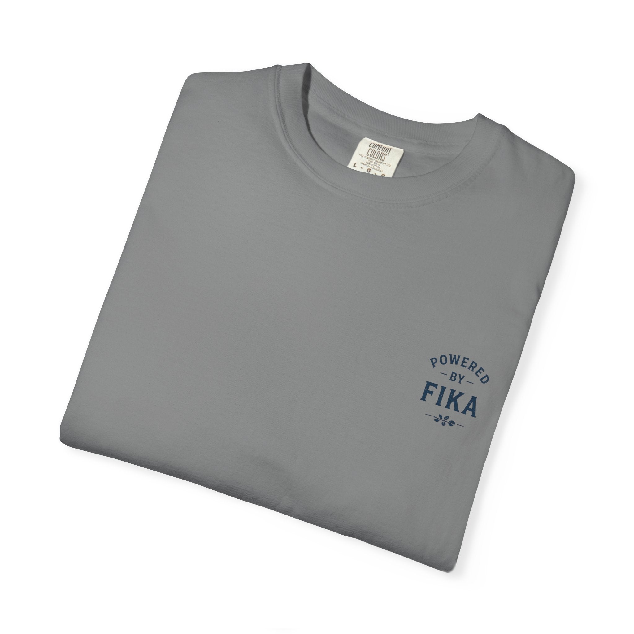 Powered by Fika™ – Slow Down • Enjoy • Repeat - Unisex T-shirt