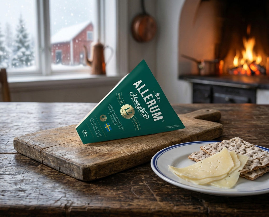 Allerum Herrgård 12 mån 670g Swedish aged hard cheese made from Swedish milk