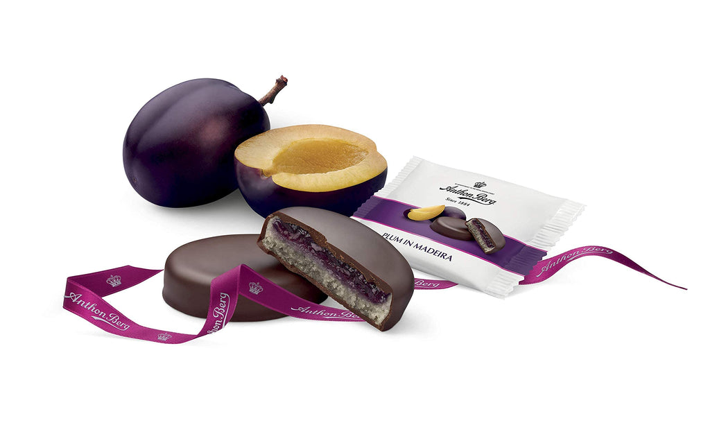 Anthon Berg Plommon i Madeira 220g dark chocolate marzipan pieces with plum and Madeira filling