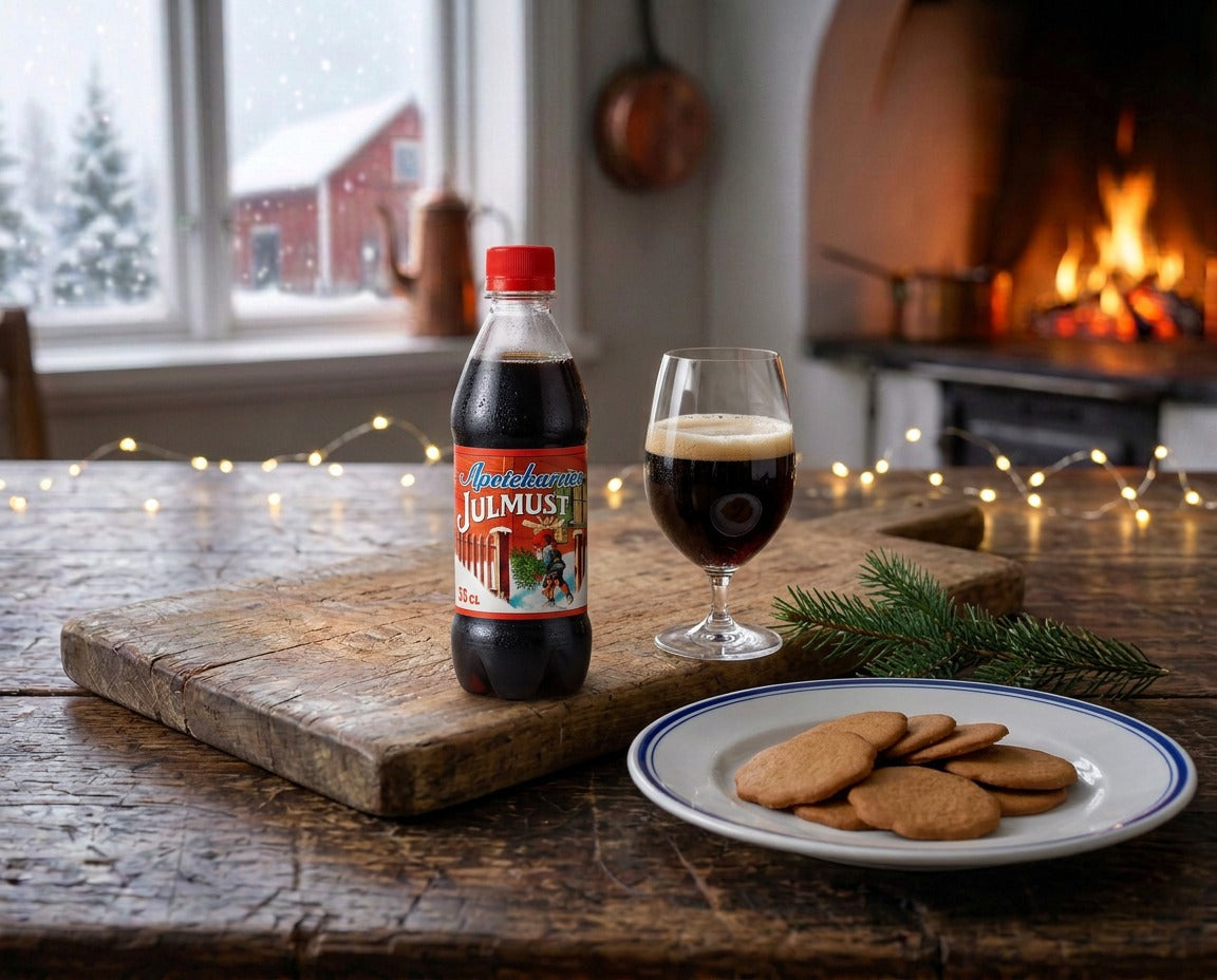 Apotekarnes Julmust 33cl classic Swedish Christmas soft drink in can