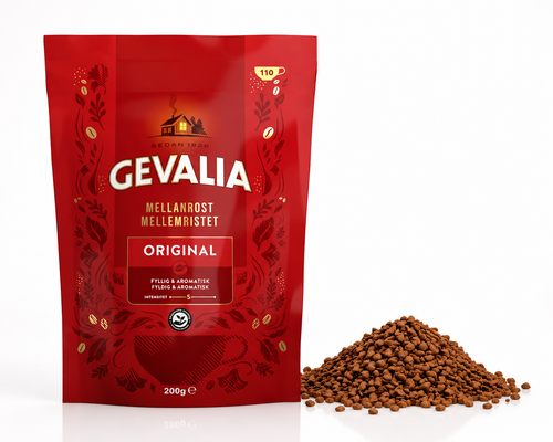 1 Pack of Gevalia Swedish Instant Coffee 200 g (7,05 oz), Mellanrost, Swedish coffee. Medium roast, snabbkaffe Gevalia, Fika Coffee, Sweden