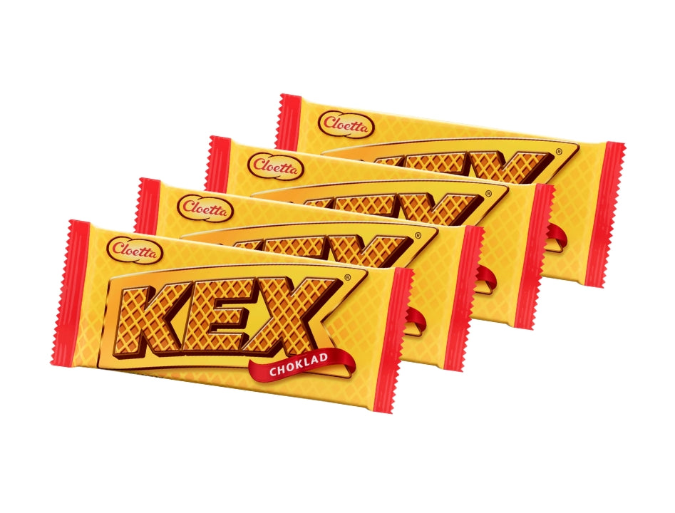 Cloetta Kexchoklad 4 x 60g – Swedish Milk Chocolate Wafer Bars
