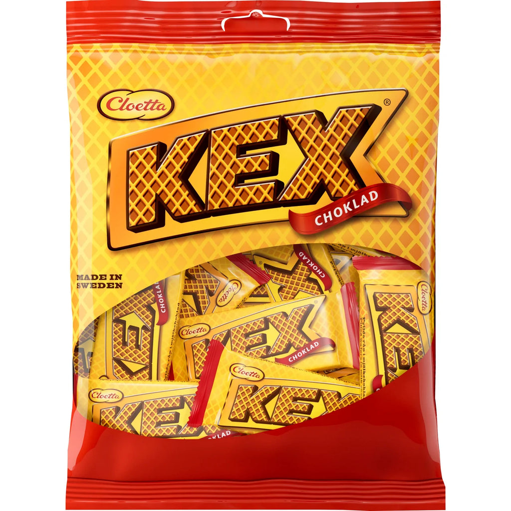 Cloetta Kexchoklad Mini 156g – Swedish crispy wafer chocolate bars in mini format, included in the Swedish Candy Box Medium
