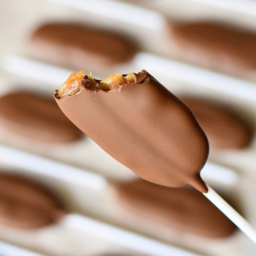 2 x Fazer Dumle Klubbor 10 Pack 100g (3.52 oz) – Finnish Chocolate Covered Caramel Lollipops