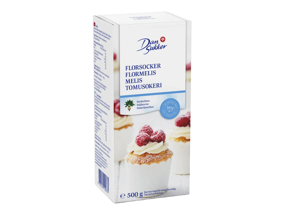 Dansukker Florsocker 500g Swedish-style icing sugar powdered sugar for baking and frosting