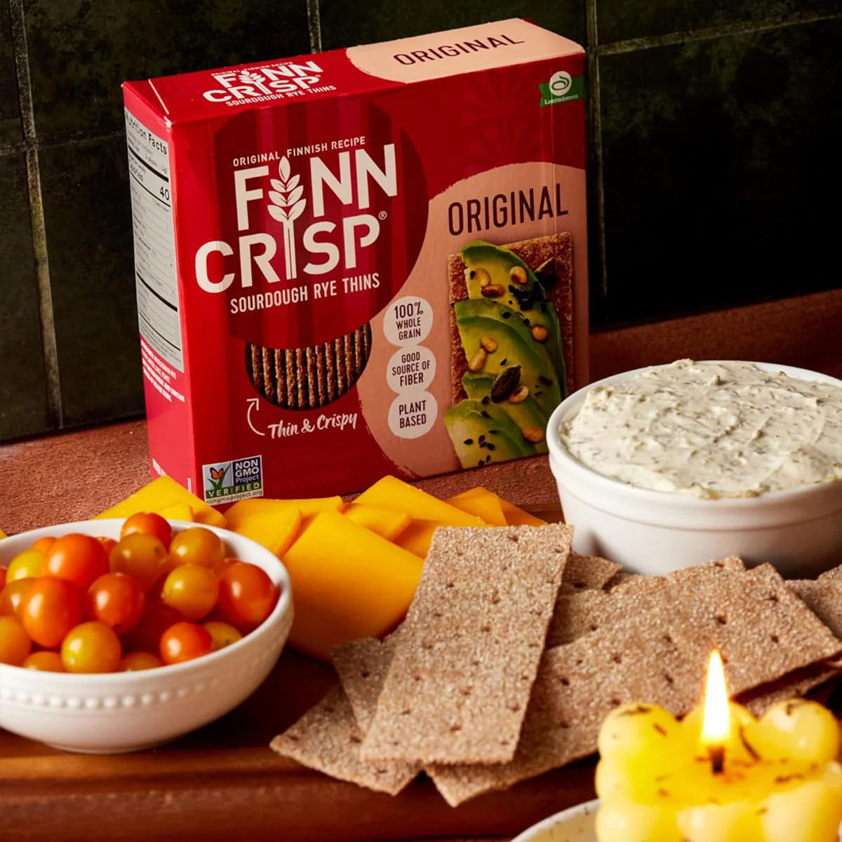 FINN CRISP Original Sourdough Rye Thins 200g (7.05 oz) – Authentic Finnish Wholegrain Rye Crispbread