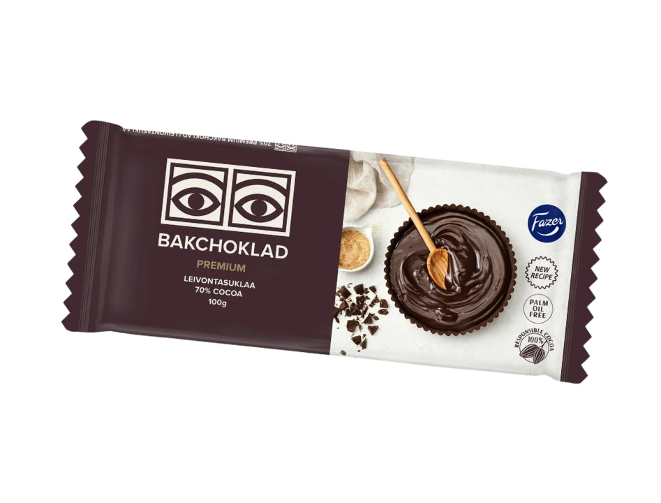 Fazer Ögon 70% Premium Baking Chocolate 100g – Dark Baking Chocolate Bar