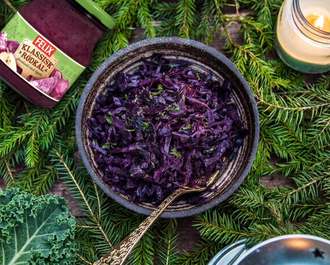 Felix Klassisk Rödkål 550g 19.4 oz classic Swedish sweet and sour red cabbage with apple
