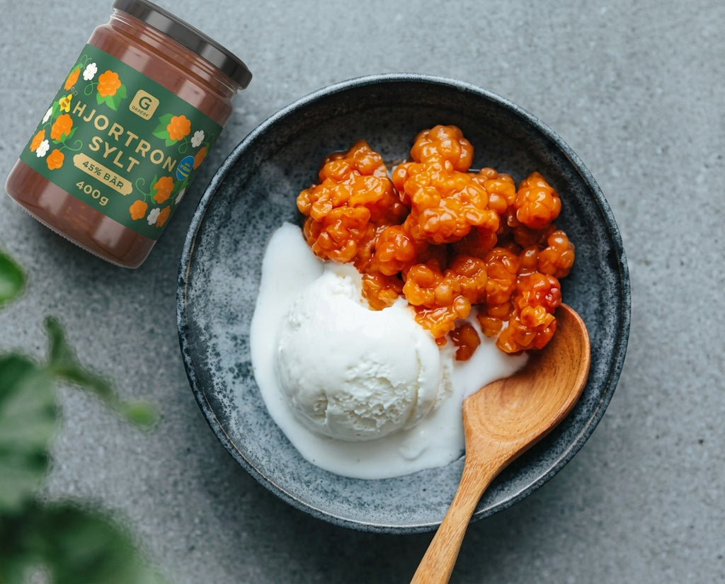 Garant Hjortronsylt 400g 14.1 oz Swedish cloudberry jam with 45 percent Swedish cloudberries