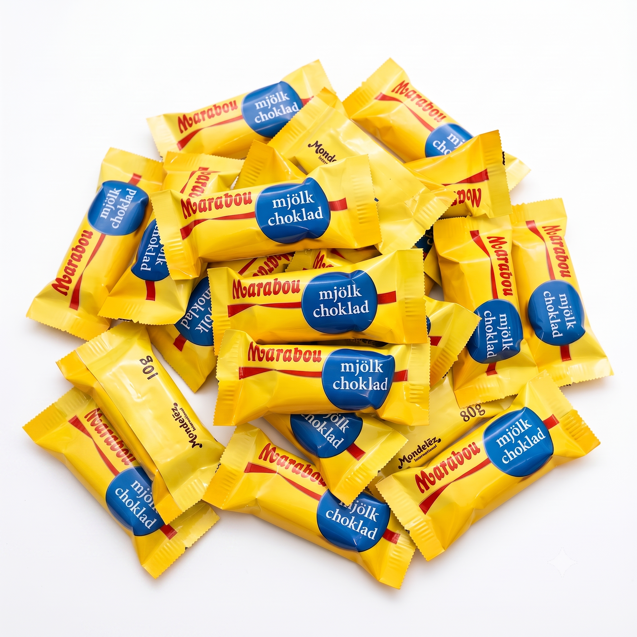 Marabou Mjölkchoklad Mini 60 × 10g (60 × 0.35 oz) – Individually Wrapped Authentic Swedish Milk Chocolate