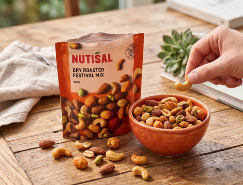 2 Packs of Nutisal Dry Roasted Festival Mix 175g (6.17 oz) – Premium Swedish Mixed Nuts with Savory Seasoning