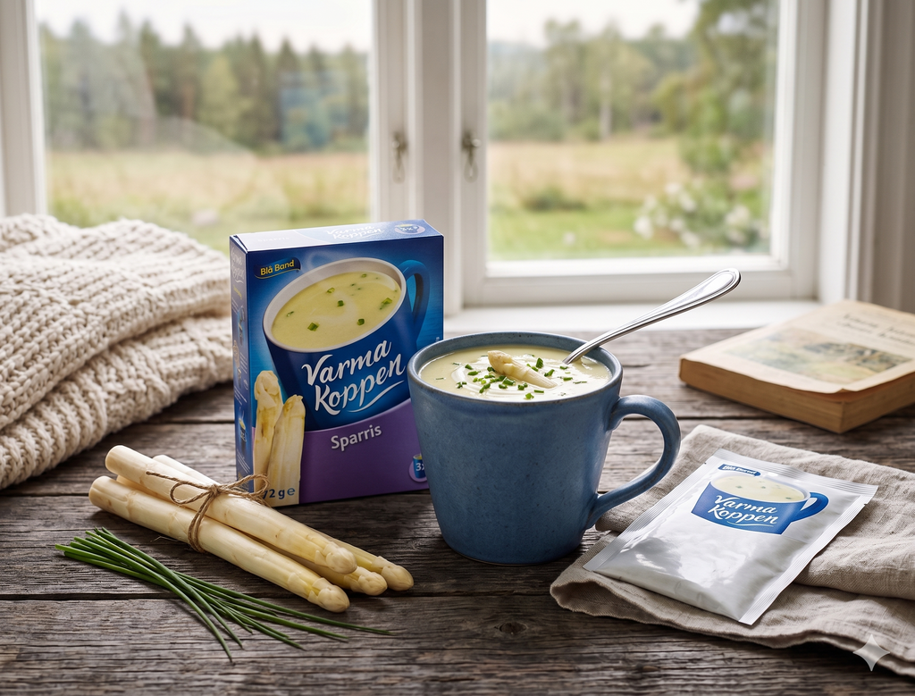 Blå Band Varma Koppen Asparagus Soup Mix 72g (2.53 oz) – Creamy Swedish Instant Asparagus Soup