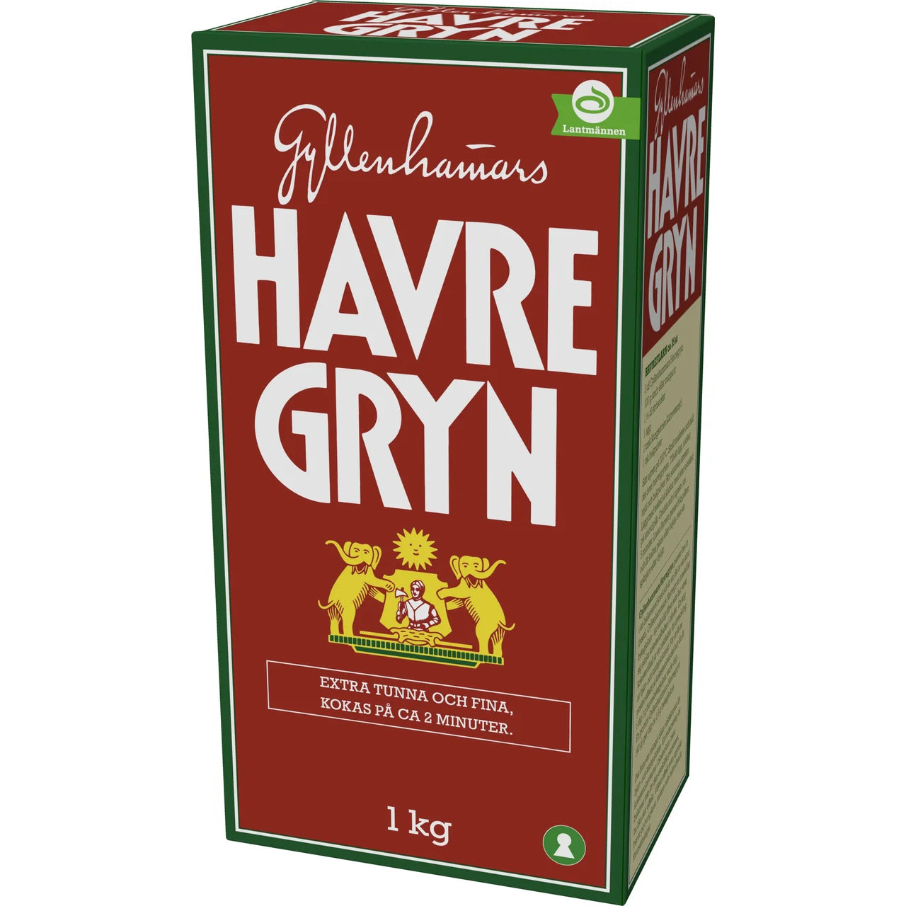 Gyllenhammars Havregryn 1kg – Swedish rolled oats for chokladbollar, oat cookies, porridge and everyday Scandinavian baking, made by Gyllenhammars
