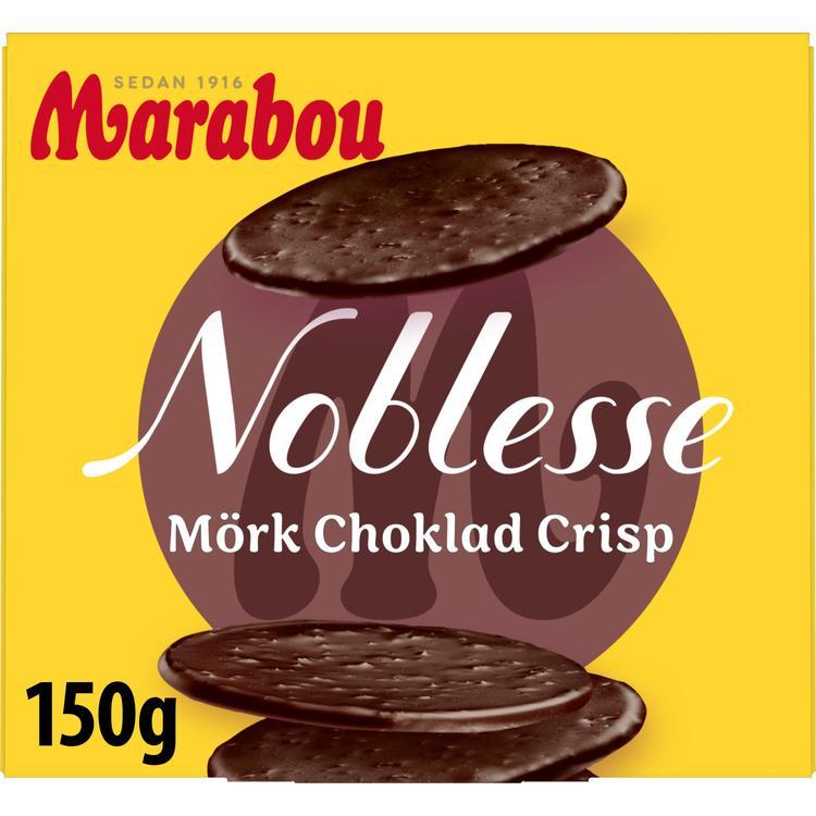 1 Box of Marabou Noblesse mörk choklad (dark chocolate) Crisp 150g (5.29 Oz) - Swedish Milk Chocolate, swedish chocolate, milk chocolate