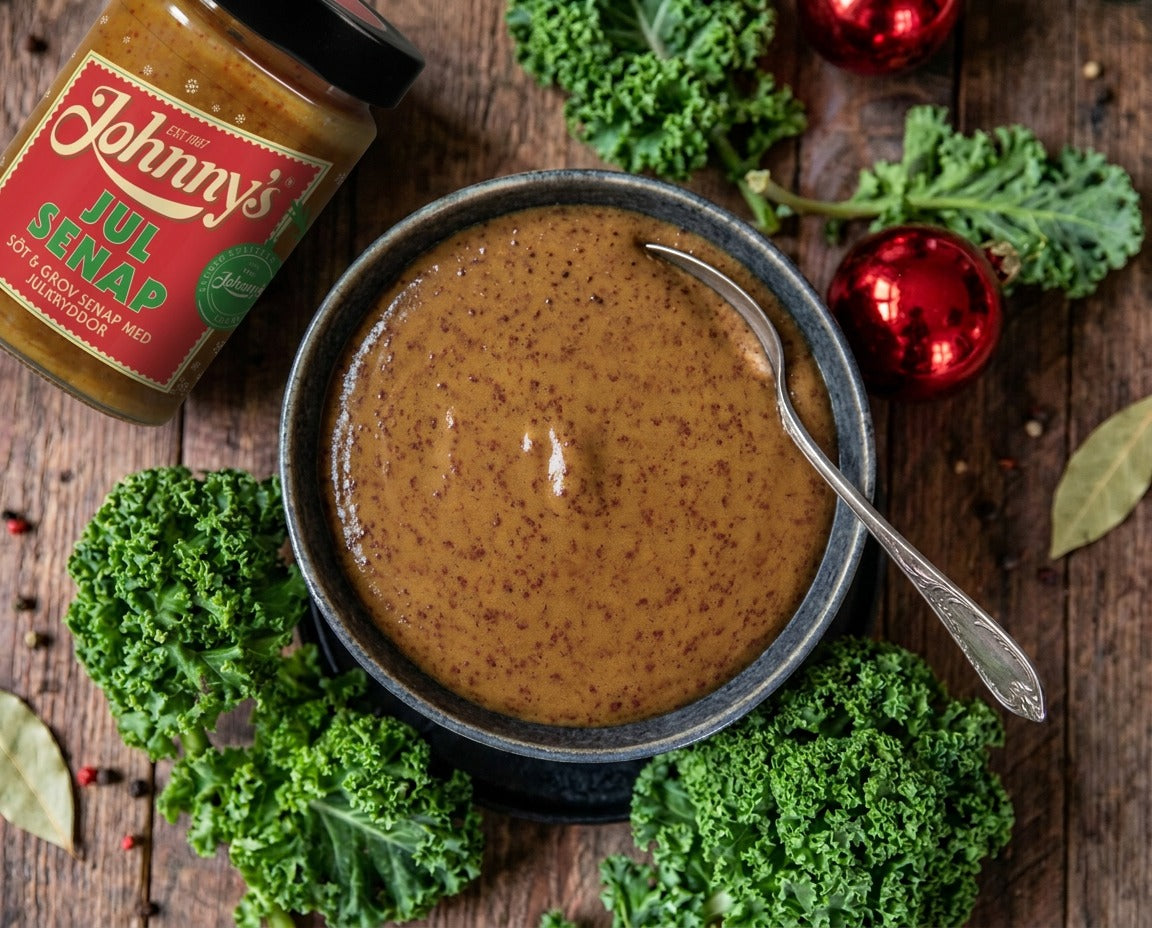 Johnny's Julsenap Söt & Grov 315g 11.1 oz Swedish Christmas mustard for julskinka and julbord