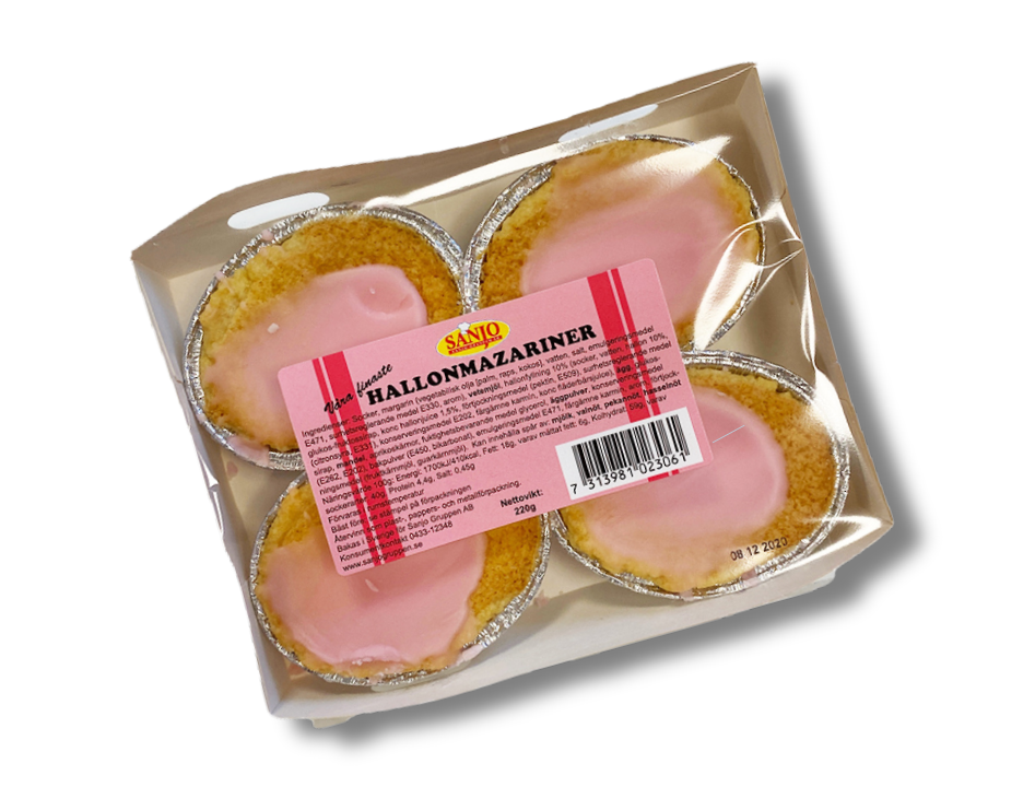 Sanjo HallonMazariner 8 × 220g (8 × 7.76 oz) – Authentic Swedish Raspberry Almond Pastries