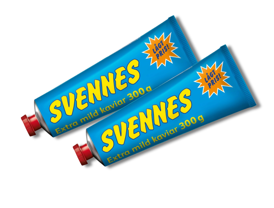 2 Tubes of Svennes Extra Mild Kaviar 300g (10.58 oz) – Authentic Swedish Creamy Cod Roe Spread