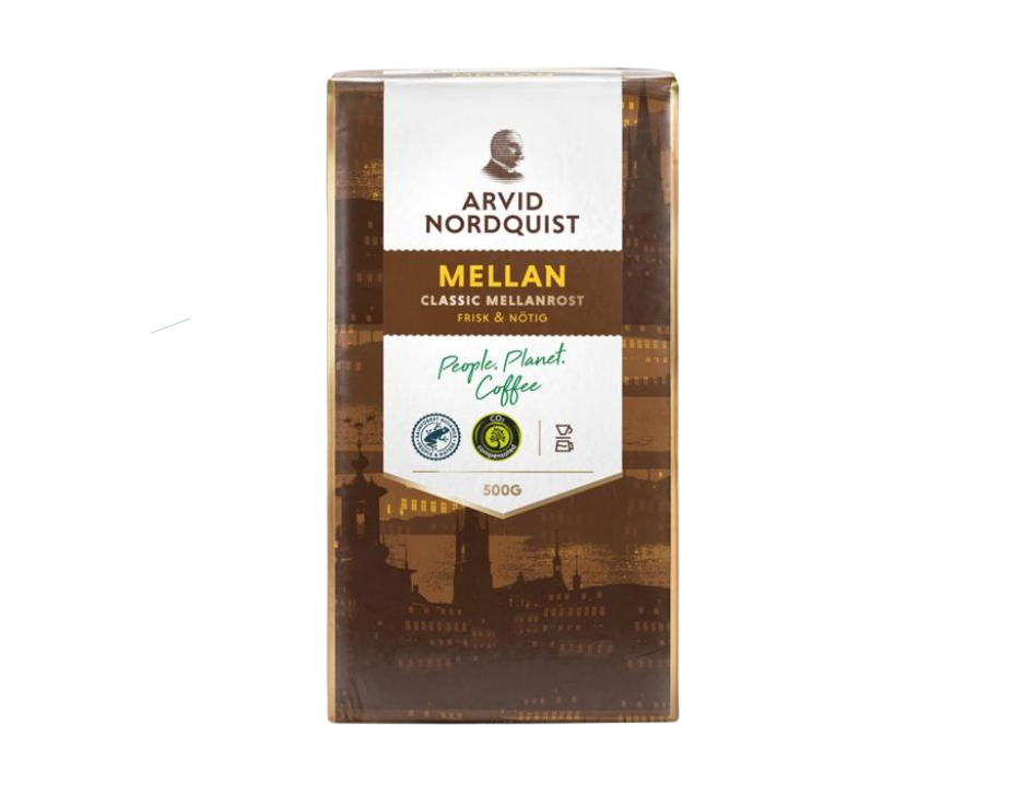 Arvid Nordquist Coffee Medium Roast, Mellanbrygg 500g (17.63oz), Swedish coffee, Scandinavian coffee