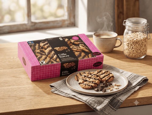 2 x Gille Havre 600g (21.16 oz) – Authentic Swedish Oat Cookies with Cocoa Glaze – Vegan