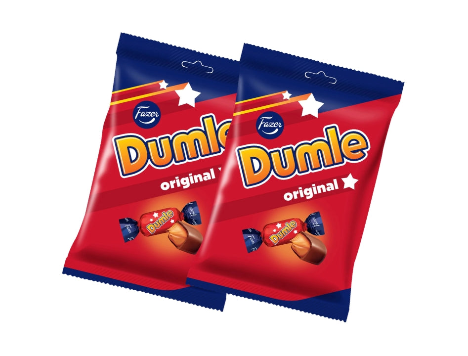 2 x Fazer Dumle Fudge 200g (7.05 oz) – Finnish Milk Chocolate Covered Caramel Fudge