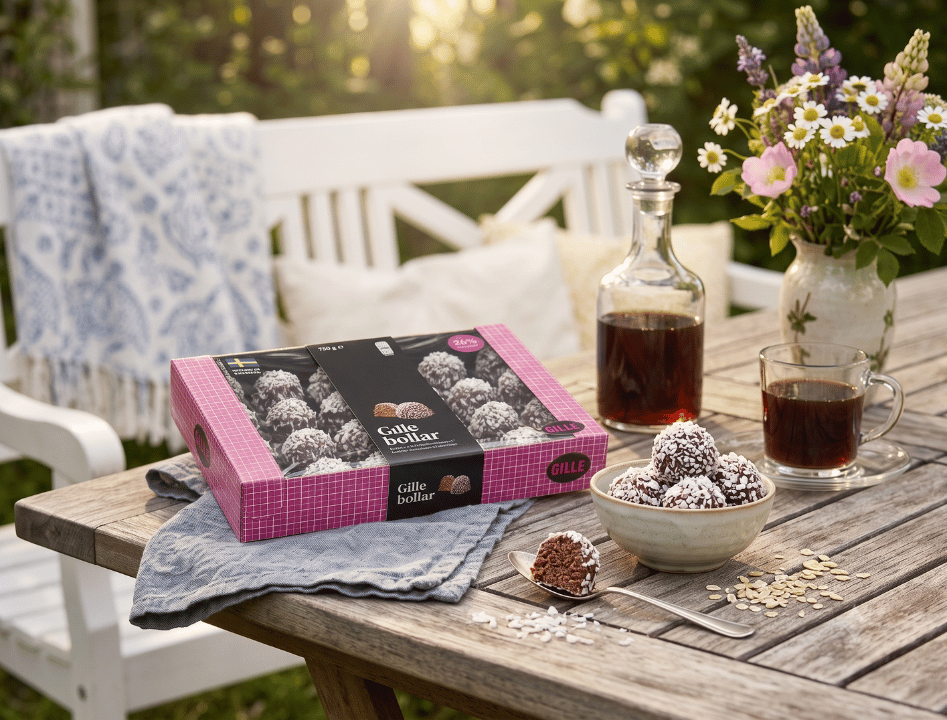 2 x Gille Gillebollar 750g (26.45 oz) – Authentic Swedish Chocolate Oat Balls with Coconut